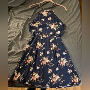 Charlotte Russe Navy Floral Midi Dress